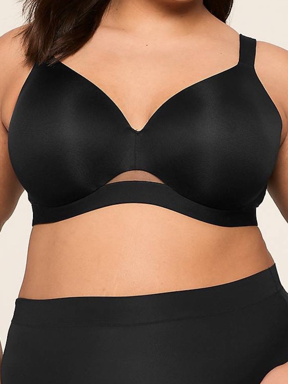 EUC! Cacique Comfort Bliss Lightly Lined Full Coverage Bra size 46DD Black